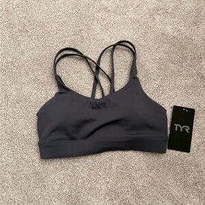 TYR NWT Women's Dark Gray Sports Bra size small 4/6